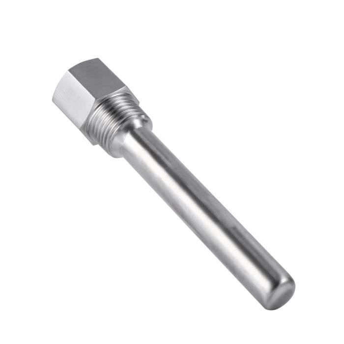 Puits Thermométrique Acier Inox 304 - Filetage G1/2 - Longueur 300mm - Pour Fermenteur Bière