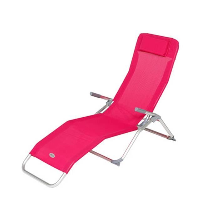 Transat En Texaline Rio Framboise Hesperide Achat Vente Chaise Longue Transat En Texaline Rio Fra Cdiscount