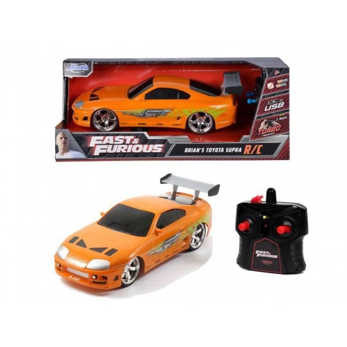 Jada Toys Fast & Furious – Toyota Supra Orange (échelle 1/24, Métal/plastique)