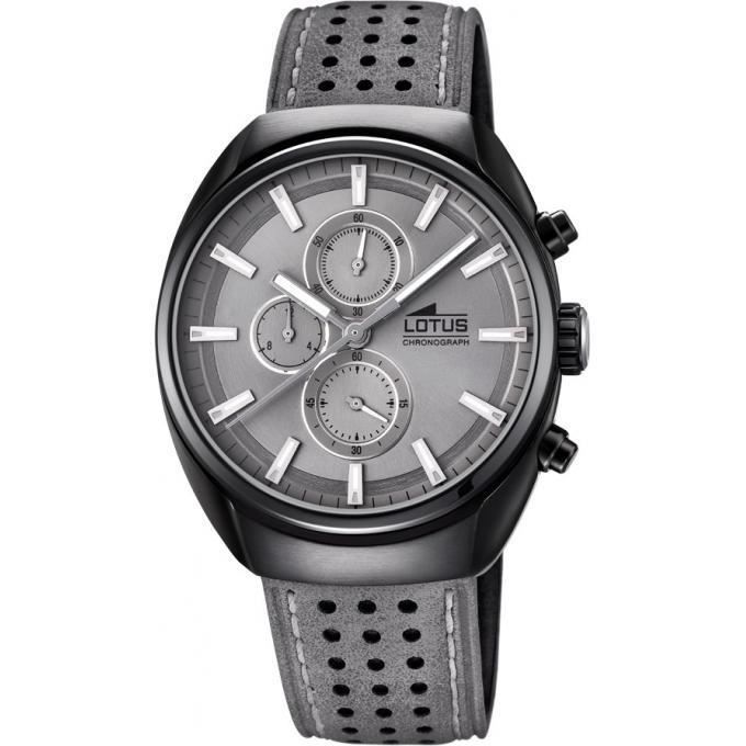 Montre lotus smart casual l18567-3 - montre chronographe cuir gris homme -  Cdiscount Bijouterie