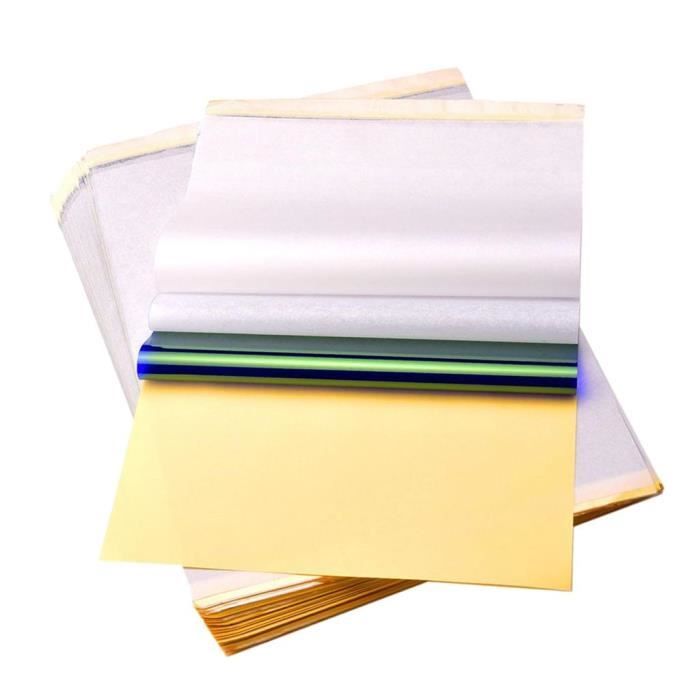 100 Feuilles De Papier Transfert Pour Tatouage, 4 Couches, DIY-Ste