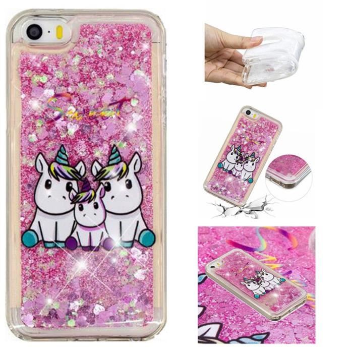 Coque Iphone 5s 5 Se Licorne Cristal Tpu Silicone Transparent