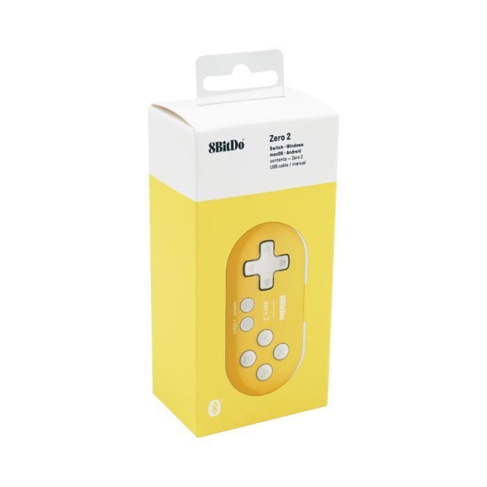 8bitdo Zero 2 Manette De Jeu Bluetooth Gamepad Pour Nintendo Switch Windows Android Macos Raspberry Pi Jaune Cdiscount