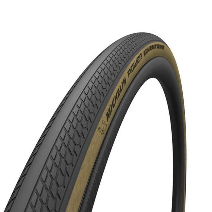 Pneu gravel Michelin Power Adventure Tubeless Ready Ts (36-622) - noir/beige - 700 x 36 mm