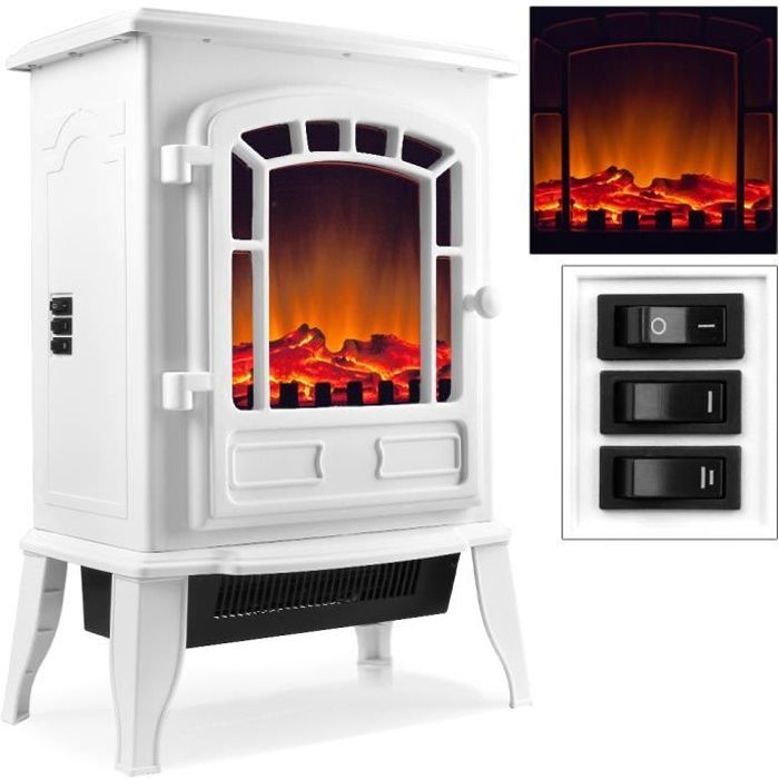 radiateur electrique feu de cheminee cdiscount