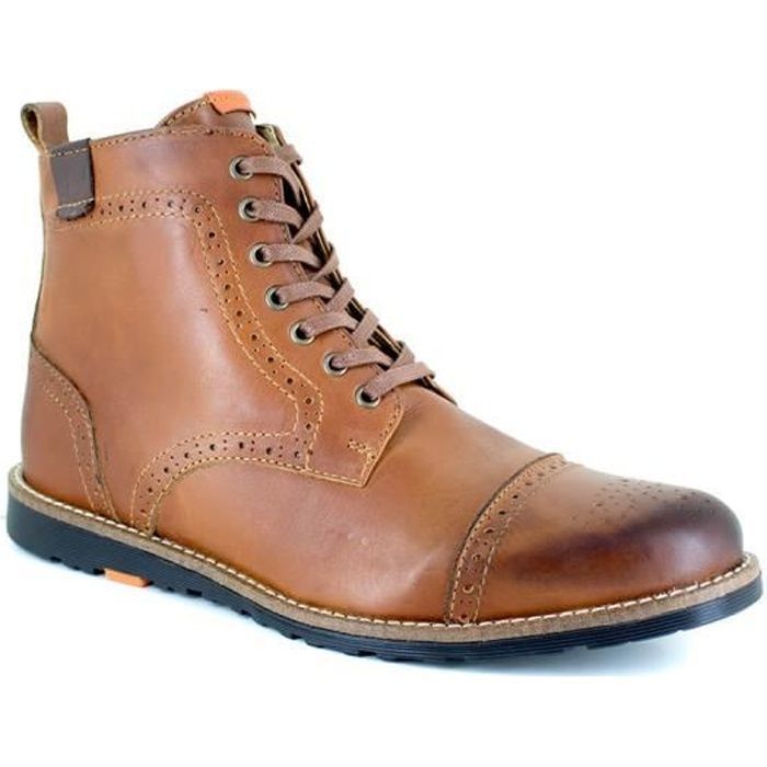 Bottine Homme Peter Blade Cuir Cognac LORD Cognac-fr - Cdiscount Chaussures