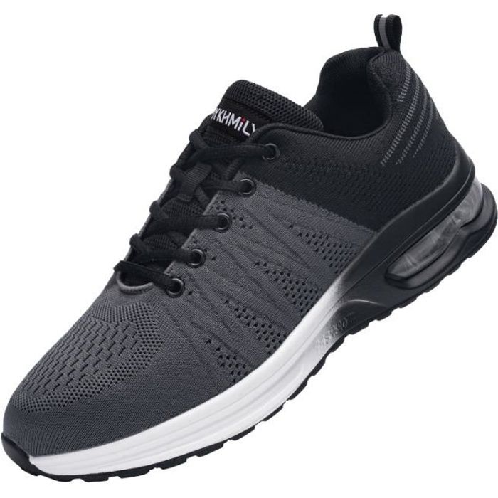 DYKHMILY Chaussure de Securite Homme Coussin d'air Basket de Securite Embout Acier Légère Respirant Confort Réfléchissant Chaussures de Travail DYKHMILY Chaussure de Securite Homme Coussin d'air Basket de Securite Embout Acier Légère Respirant Confort Réfléchissant Chaussures de Travail