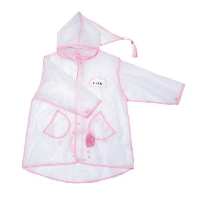 Manteau Imperméable MARÈSE Fille 6 Ans - Trench Léger Gris Clair, Capuche Amovible