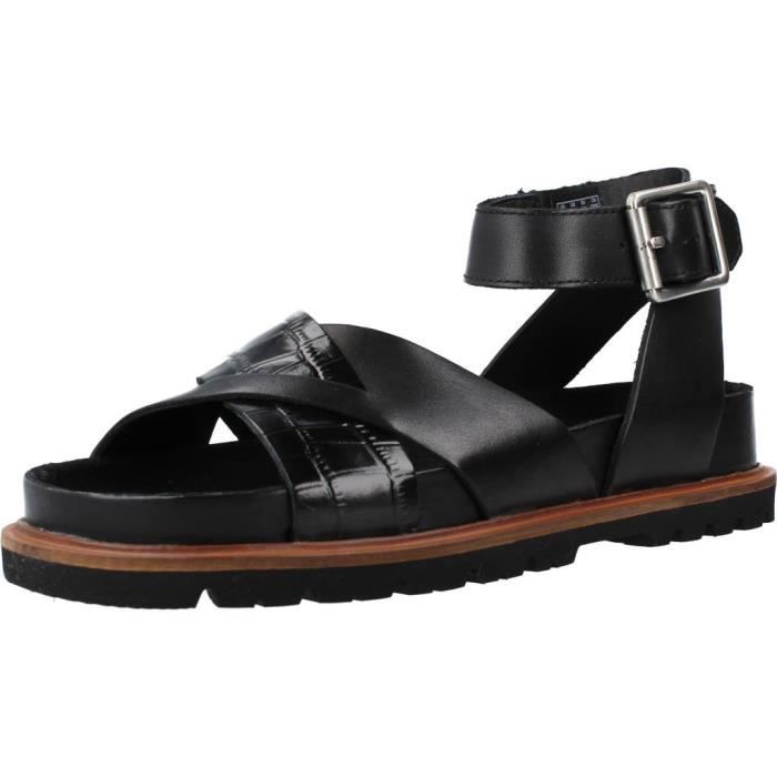 Sandale nu pieds femme Clarks 121472 Noir Semelle int. Gomme