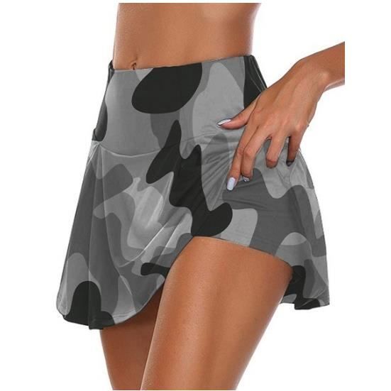 Jupe Tennis Femme Unie Décontractée - Jupe De Sport Yoga Active Légère Extensible