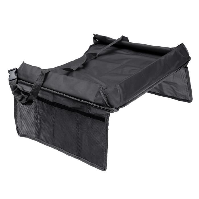 Plateau Voiture Enfant Étanche Et Portable - Pour Manger Et Jouer, Réglable, Noir