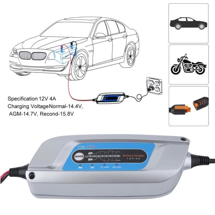 4 0a 12v Chargeur De Batterie Voiture Achat Vente Chargeur De Batterie 4 0a 12v Chargeur De Batterie Cdiscount