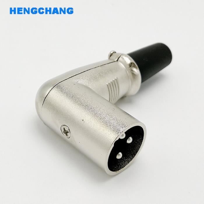 Câble Audio Lemo 1B - 4 Broches XLR Mâle Vers 2 Broches Lemo - Angle Droit (1m)
