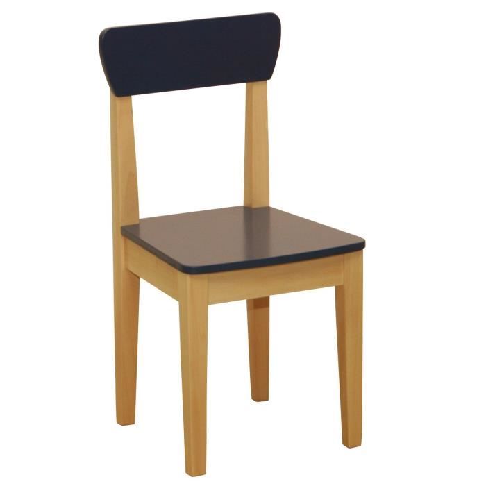 Chaise pour Enfant en Bois ROBA - Hauteur dassise 31 cm - Naturel/Bleu Chaise pour Enfant en Bois ROBA - Hauteur dassise 31 cm - Naturel/Bleu