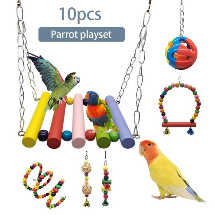 jouet pour oiseau M?cher jouet pla?tique Boule de Bell jouet pour perroquet  Aras Gris du Gabon cacatoès es Calopsittes in471