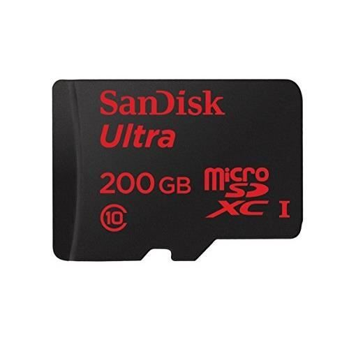 Carte Mémoire microSDXC SanDisk Ultra 200 Go Classe 10 UHS I pour Android avec une Vitesse Allant jusqu'à 90 Mo/ + Adaptateur SD - vue 5
