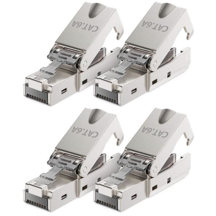 4X Cat 6A Connecteur Réseau Rj45 Sans Outil Avec Connexion Lsa Pour ...