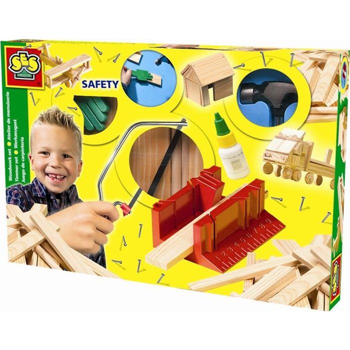 Ancien jeu mallette de menuisier , 14 outils pour enfants