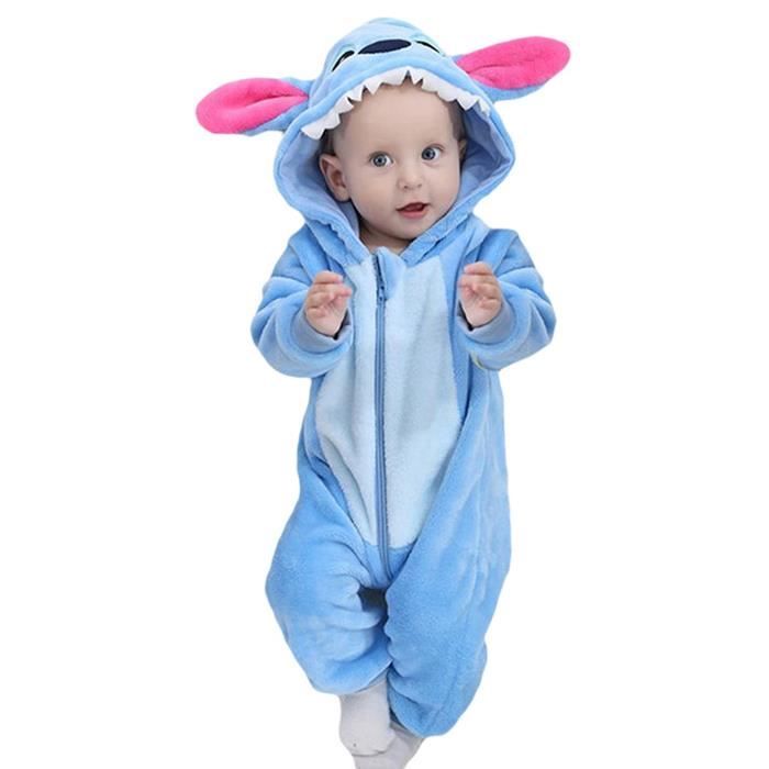 Pyjama Ensemble de Pyjama Dors Bien Enfant Bébé Combinaison Hiver Forme  Animal Déguisement Stitch Bleu 4-12mois - Cdiscount Maison