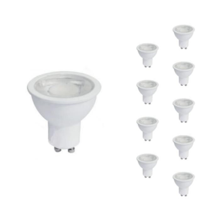 Ampoule LED GU10 8W 220V PAR16 COB (Pack de 10) SILAMP Blanc Chaud