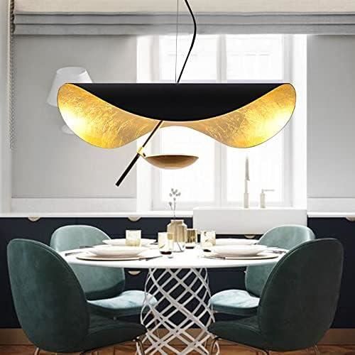 Lustre LED Feuille Or Moderne – Plafonnier Suspendu Élégant Réglable Pour Salon, Chambre, Salle à Manger