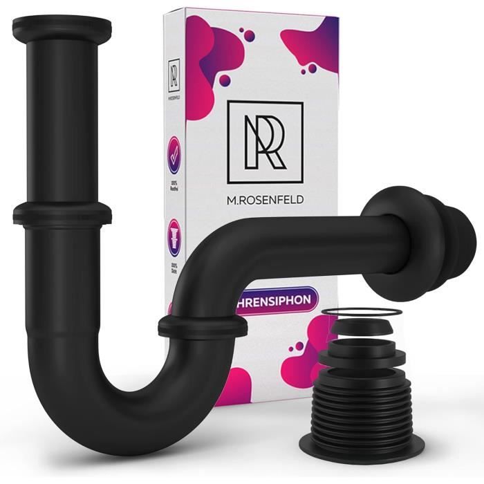 Siphon Lavabo/Évier Universel 1 1/4" - Acier Inoxydable Et Laiton - Anti-Odeurs Anti-Bouchon - Kit Complet - 12