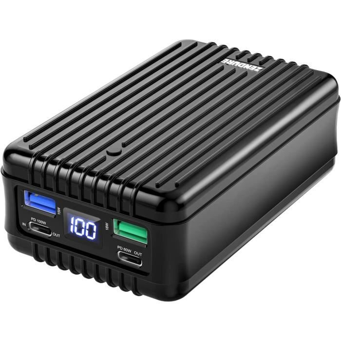 Zendure Batterie Externe, 100W 26,800 mAh Laptop Power Bank, Supporte PD  3.0, QC 3.0 et PPS Chargeur Rapide, Compatible avec Lap329 - Cdiscount  Téléphonie