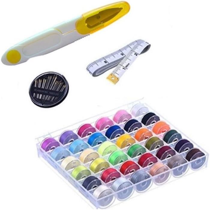 Pistolet à Coudre Instantané Sans Fil PISTOFIX - Avec 1100 Aiguilles à Colle Et 100 Boutons, Réparation Rapide Vêtements