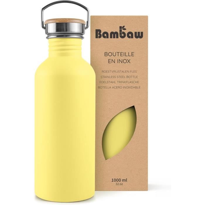 Mnsruu Hibiscus Bouteille D'eau Isotherme En Acier Inoxydable