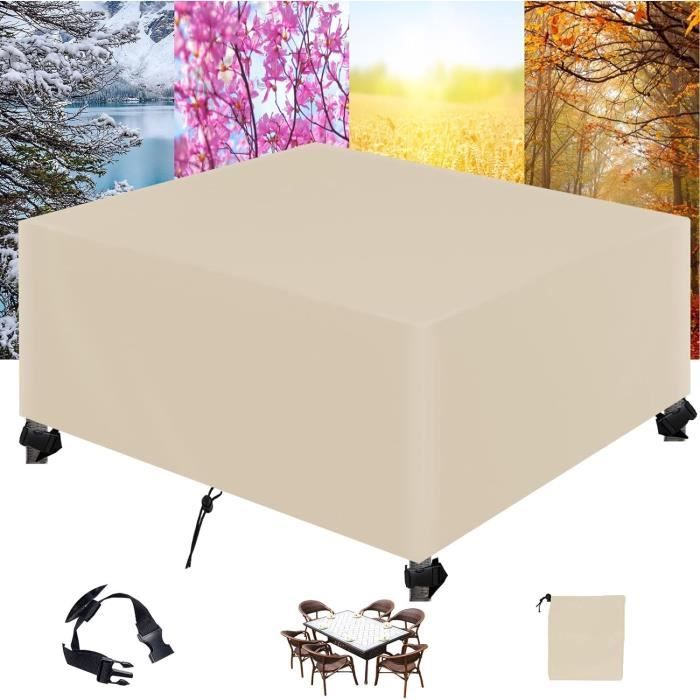 Housse De Protection Rectangulaire Pour Meubles De Jardin Duerer - Imperméable 420D Oxford, Anti-UV, 242x182x100cm