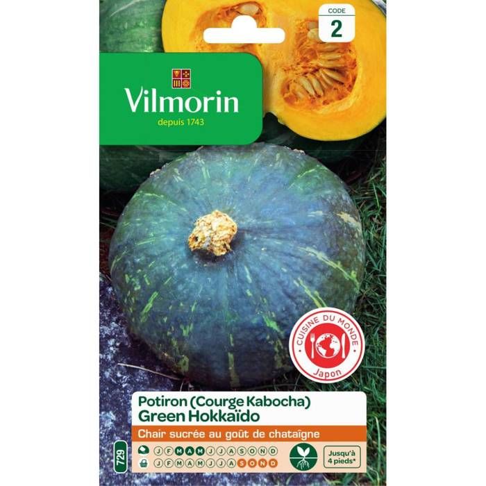Comparer les prix de Sachet graines Potiron ( courge Kabocha ) Green Hokkaido-