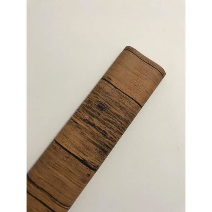 GloryTik Papier Peint Autocollant Imperméable Et Amovible En Imitation Bois Marron Clair 45 X 1400 Cm