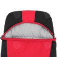 CONFO® Sac de couchage de camping sac de couchage en duvet, sac de couchage de camping extérieur ultraléger simple rouge-1