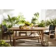 Table de jardin extensible en bois massif - MILIBOO - MAYEL - Rectangulaire - Naturel - 4 personnes-1