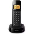 Téléphone Fixe sans Fil Philips D1601B Noir - Contrôle automatique du volume - 16 heures d'autonomie - Mode éco-1