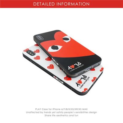 Coque iPhone XR Comme des Garcons Logo Blanc Anti Choc Anti Rayures Coque Compatible iPhone XR Cdiscount Telephonie