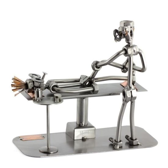 Steelman24 I Figurine en métal Plombier avec Plaque De Gravure I Made in Germany I Idées Cadeaux I Sculpture d'Acier I Hommes de Métal Steelman24 I Figurine en métal Plombier avec Plaque De Gravure I Made in Germany I Idées Cadeaux I Sculpture d'Acier I Hommes de Métal