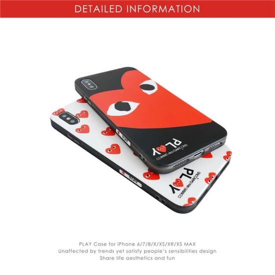 Coque iPhone XR Comme des Garcons Logo Blanc Anti Choc Anti Rayures Coque Compatible iPhone XR Cdiscount Telephonie