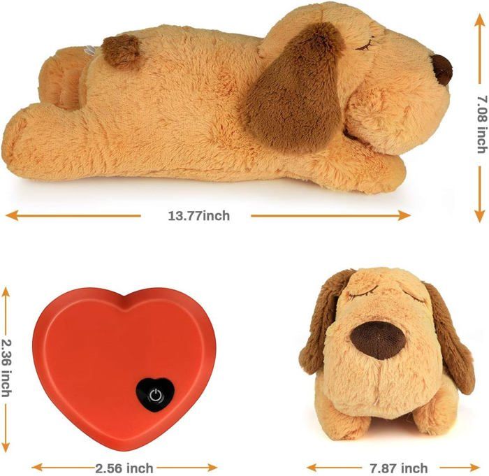 Jouet De Battement De Coeur Pour Chat, Jouet De Battement De Coeur, D'aide Au Sommeil En Peluche Pour Animaux De Compagnie - Soulagement Du Stress Des Animaux De Compagnie Et Aide Au