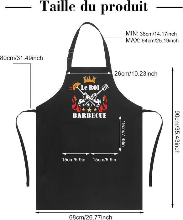 Tablier De Cuisine BBQ Homme Et Femme - Design Oktoberfest - 80x60 Cm - Polyester - Pour Maison, Restaurant, Jardin
