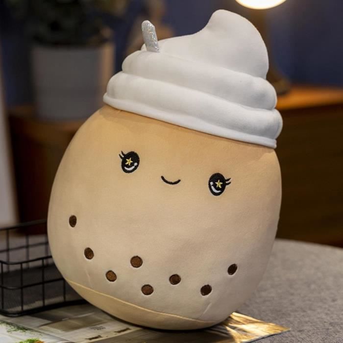 Peluche Bubble Tea 25 Cm – Oreiller Thé Au Lait Rose – Doux Et Mignon – Cadeau Pour Enfants Et Adultes
