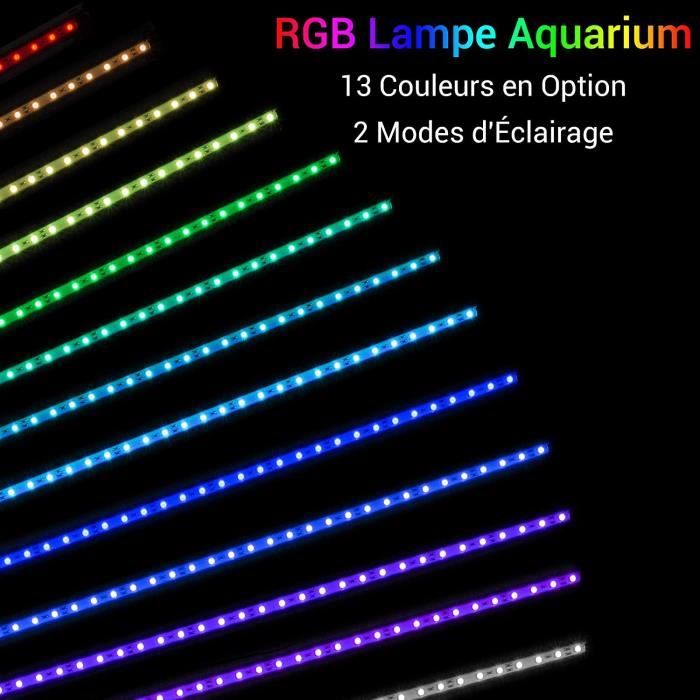 Acheter Lumières LED RGB pour Aquarium 19-58CM, lumière Submersible pour  Aquarium, lampe télécommandée