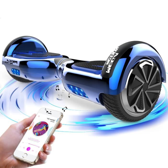 Mega Motion Hoverboard bluetooth 6.5 pouces Bleu Hoverkart Hip Rose Gyropode overboard smart scooter certifie kit kart Cdiscount Sport