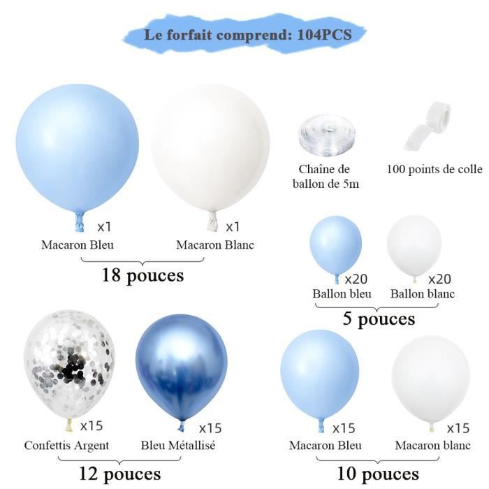 102PCS Arche Ballon,Kit de Guirlande de Ballon,Decoration