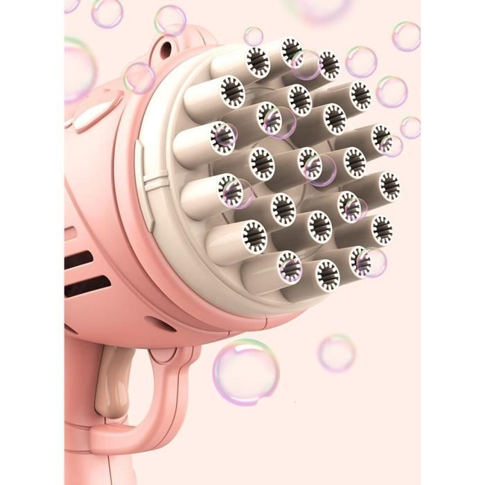 2 Pistolets à Bulles Avec LED – 15 000 Bulles/min – Recharge 360° Anti-fuite – Cadeau Enfant Été