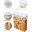 boîte de rangement cuisine lot de 4 (4l), boîtes à céréales sans bpa, boîte de conservation alimentaire hermétique en plastique av-2