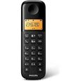Téléphone Fixe sans Fil Philips D1601B Noir - Contrôle automatique du volume - 16 heures d'autonomie - Mode éco-2