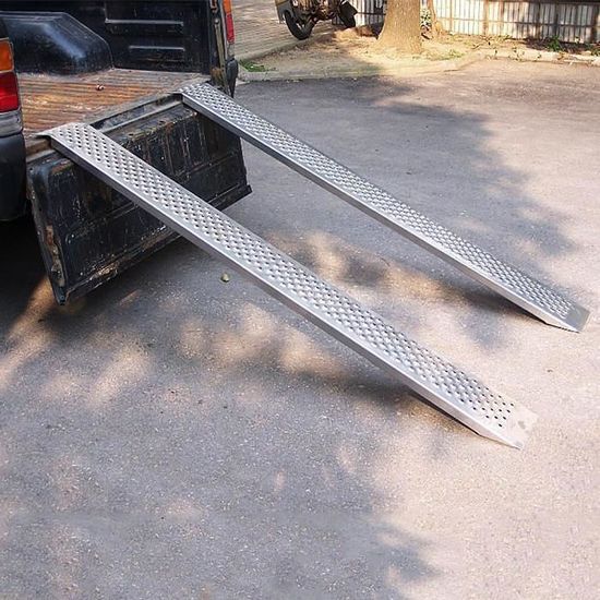 Lot De 2 Rampes De Chargement Pliables ACXIN En Acier Galvanisé - Charge 200 Kg Par Pièce, Antidérapantes