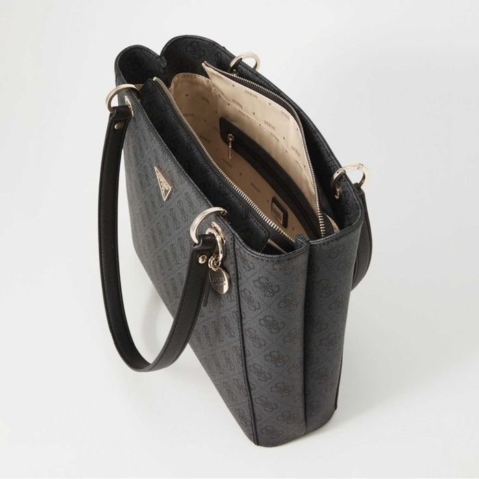 Sac à Main GUESS Mia Luxe Logo - Tote/porté épaule, Noir En Cuir Synthétique, Neuf Avec étiquettes