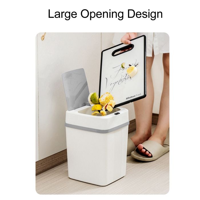Poubelle Automatique Dreamhigh - 2 Pièces (15L Et 12L), Ouverture Mains Libres Par Capteur, étanche IPX5, Pour Cuisine Et Salle De Bain - 5